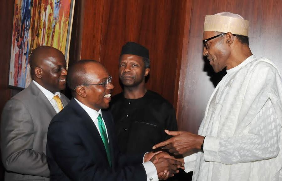 Image result for buhari and cbn governor emefiele